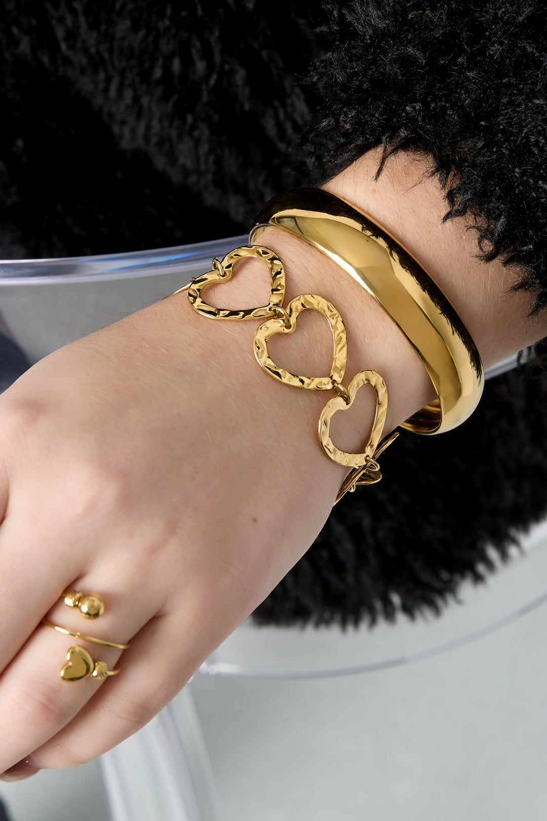 Stainless Steel Chain Bracelets Heart Casual Daily Simple Series Women's jewelry