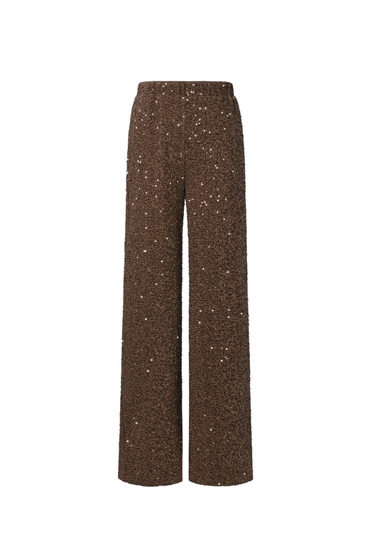 Polyester fiber (polyester) Straight pants Sequins Elegant Fall/Winter Clothes