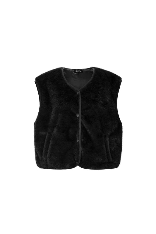 Polyester fiber (polyester) Vests Solid color Fall/Winter Clothes
