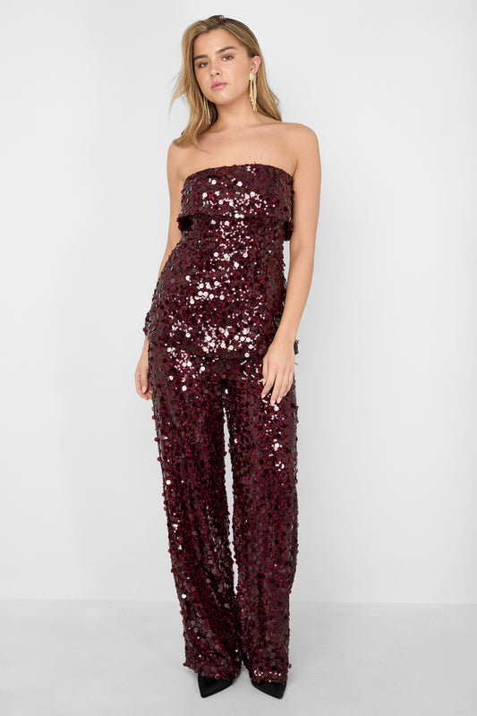 Polyester fiber (polyester) Sleeveless tops Sequins Elegant All Fit Clothes