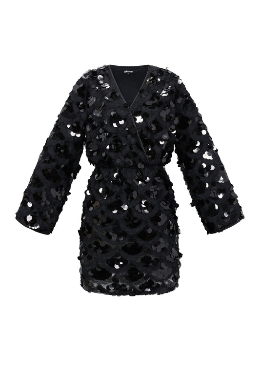 Polyester fiber (polyester) Mini dresses Sequins Elegant Fall/Winter Clothes