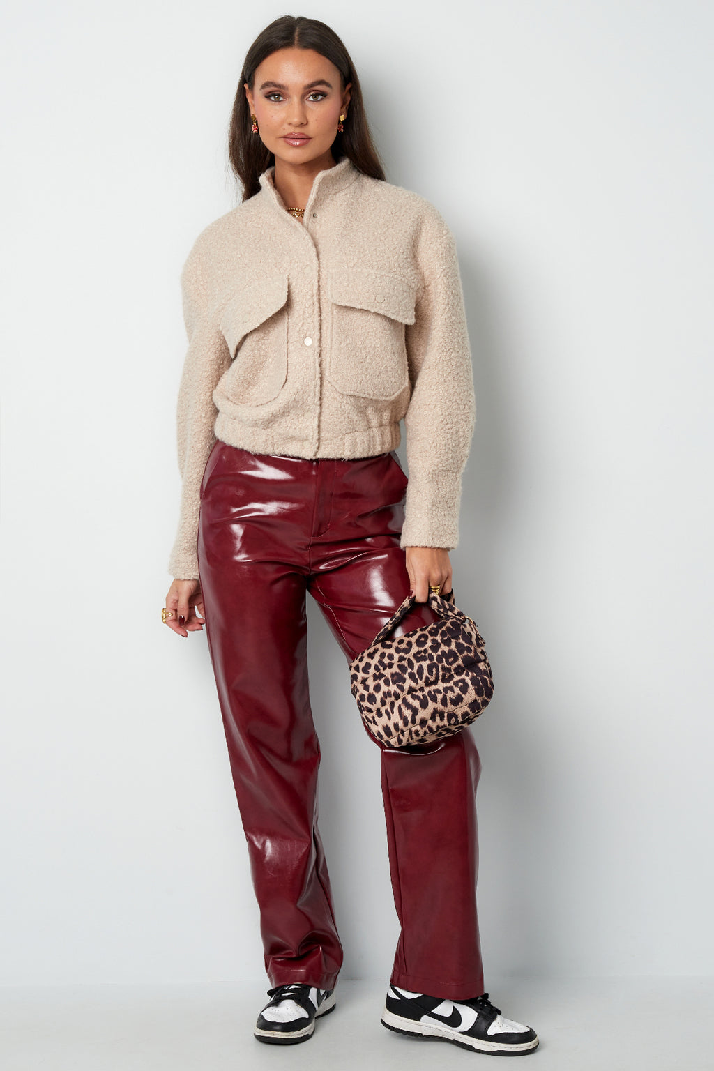 Boucle bomber jacket