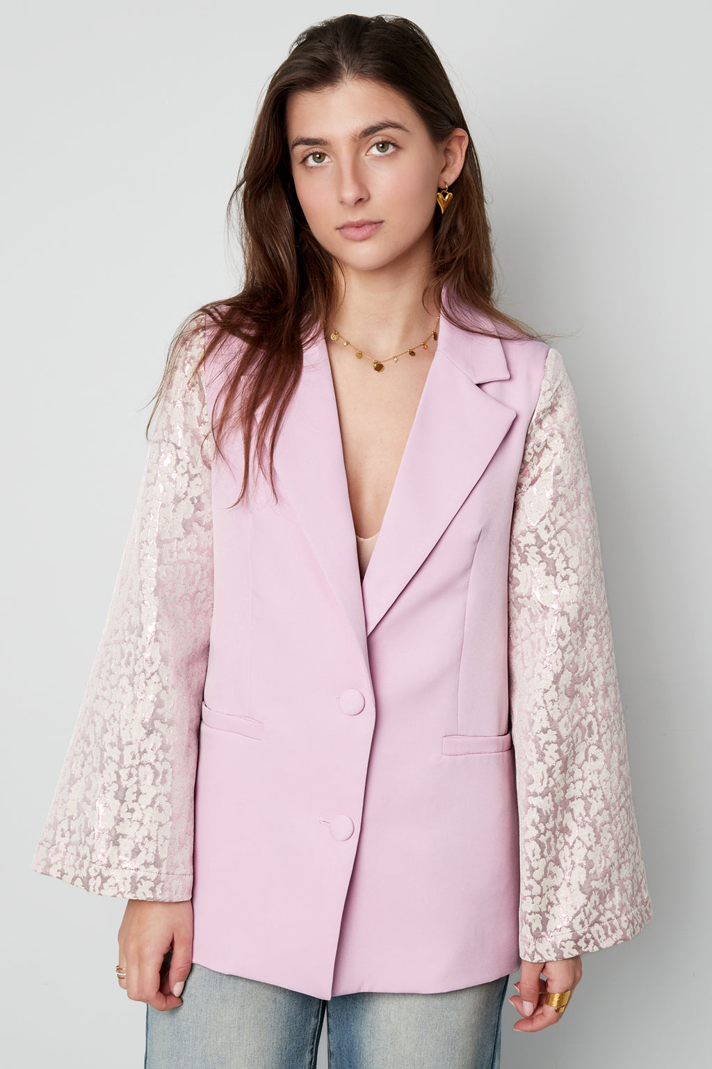 Blazer with panther sleeves