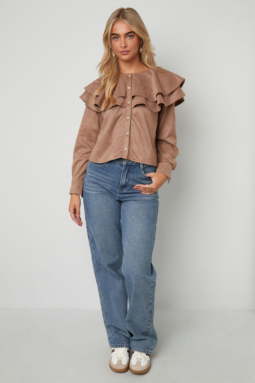 Layered Blouse Suede