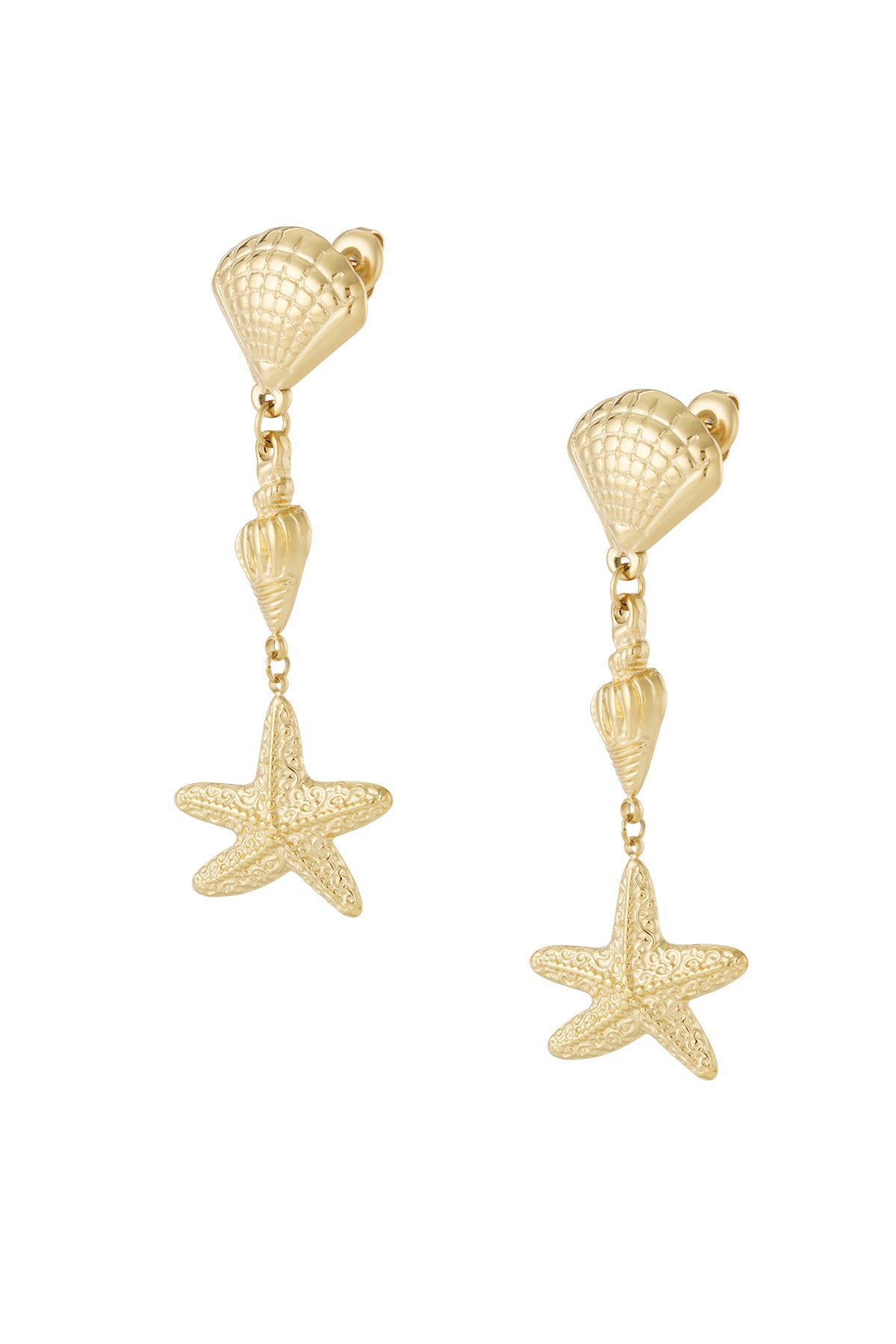 Triple shell Earrings