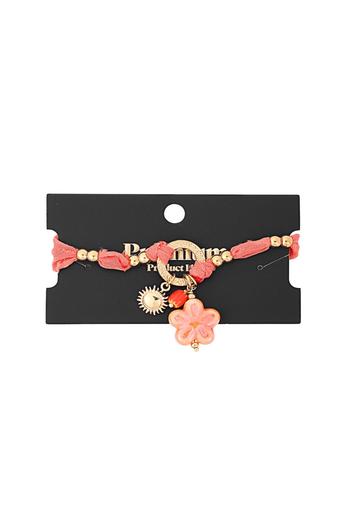 sunny floral bracelet - orange & 