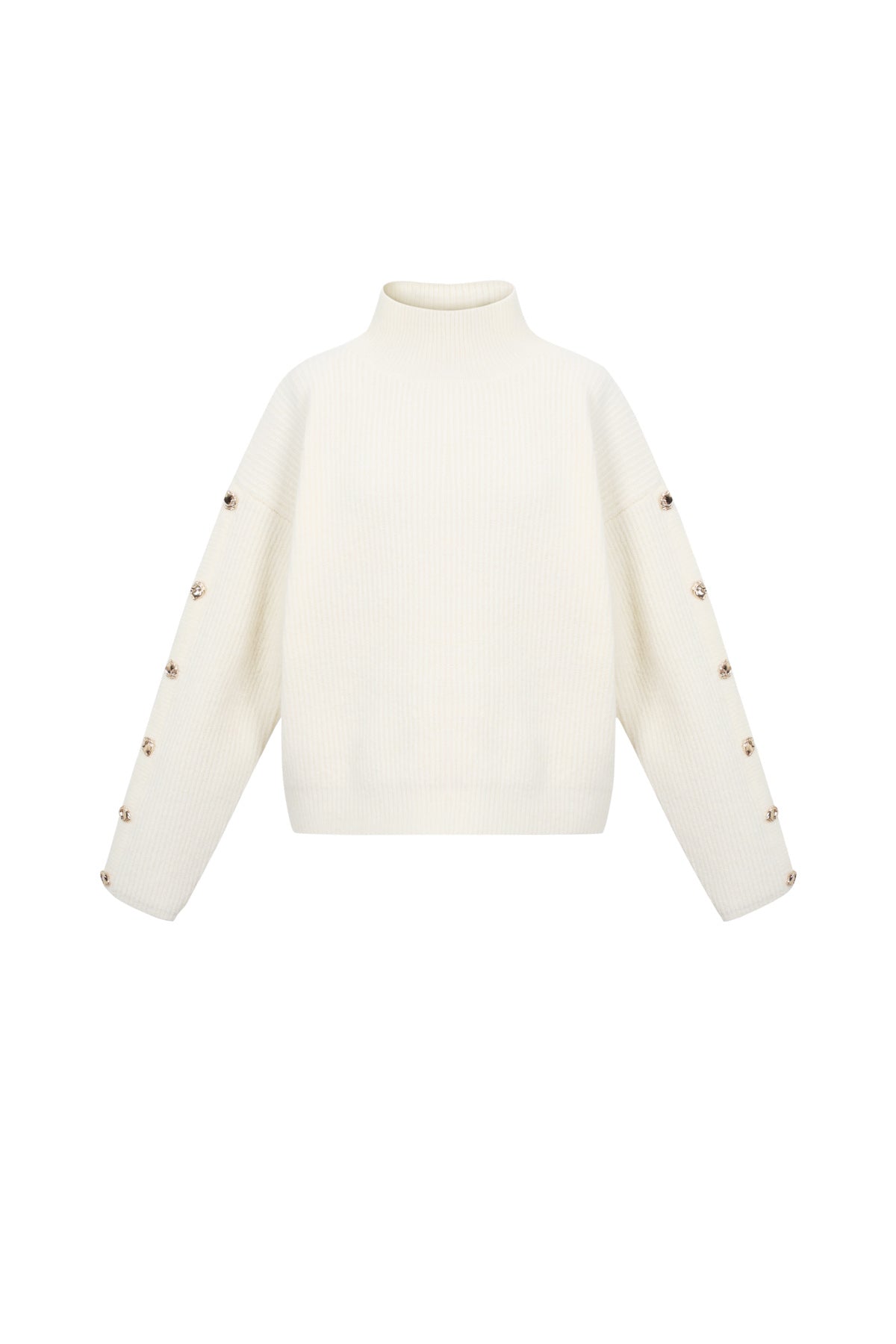 Sweater with buttons on the sleeves