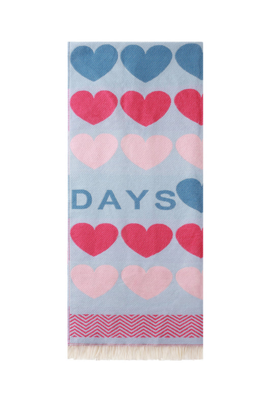 Scarf with hearts