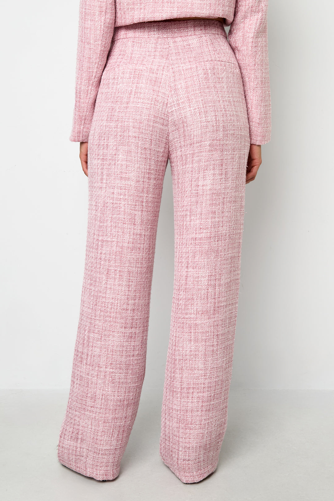 Polyester fiber (polyester) Straight pants Checkered Elegant Fall/Winter  Clothes