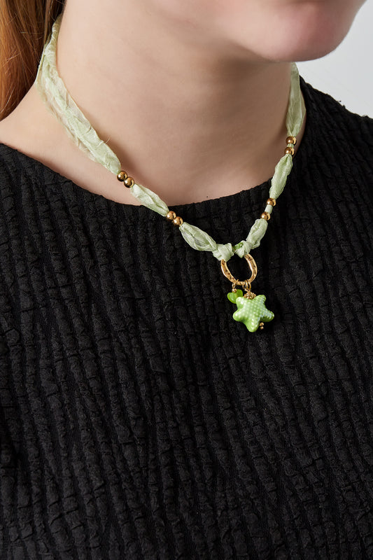 starry necklace - green and