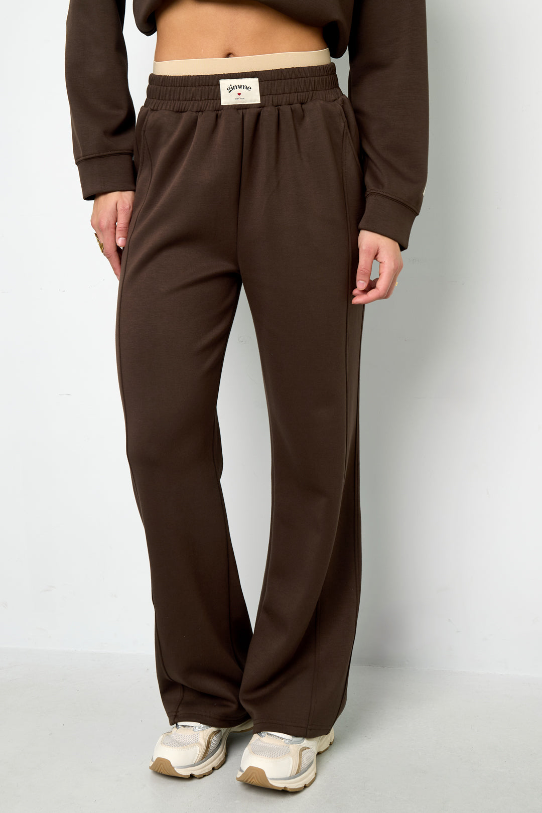 Polyester fiber (polyester) Straight pants Solid color Sporty All Fit  Clothes