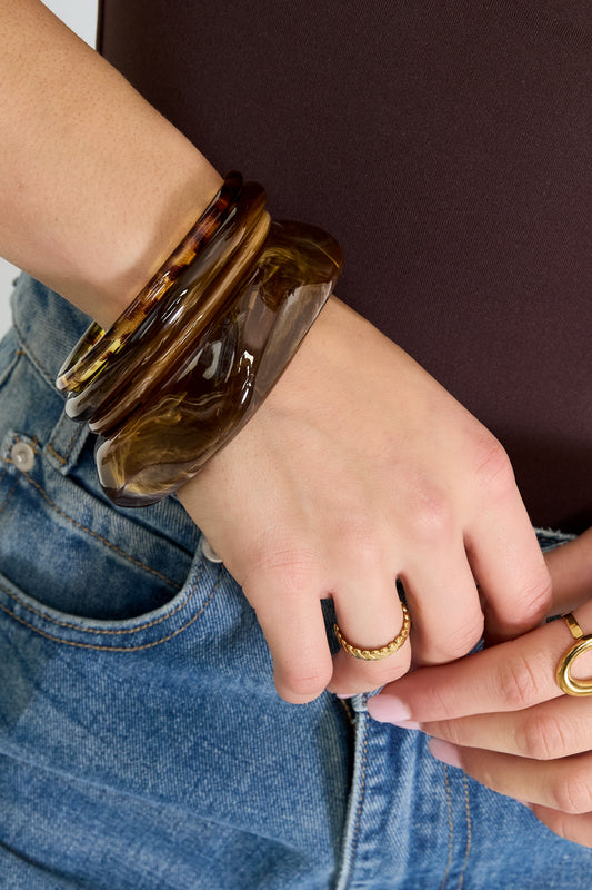 Acrylic Bangles Solid Color Casual Daily Simple Series Women's jewelry