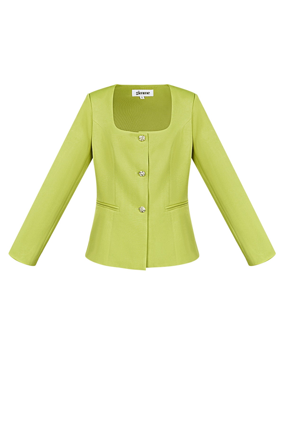 Trendy Blazer Top - lime