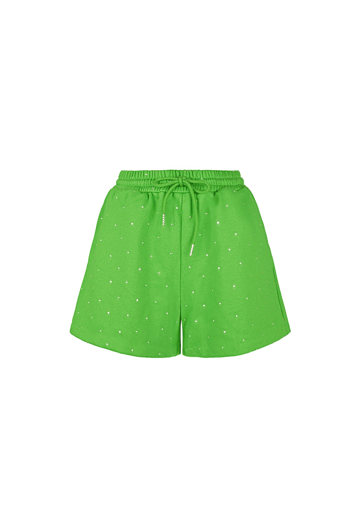 Jogging fabric shorts with studs