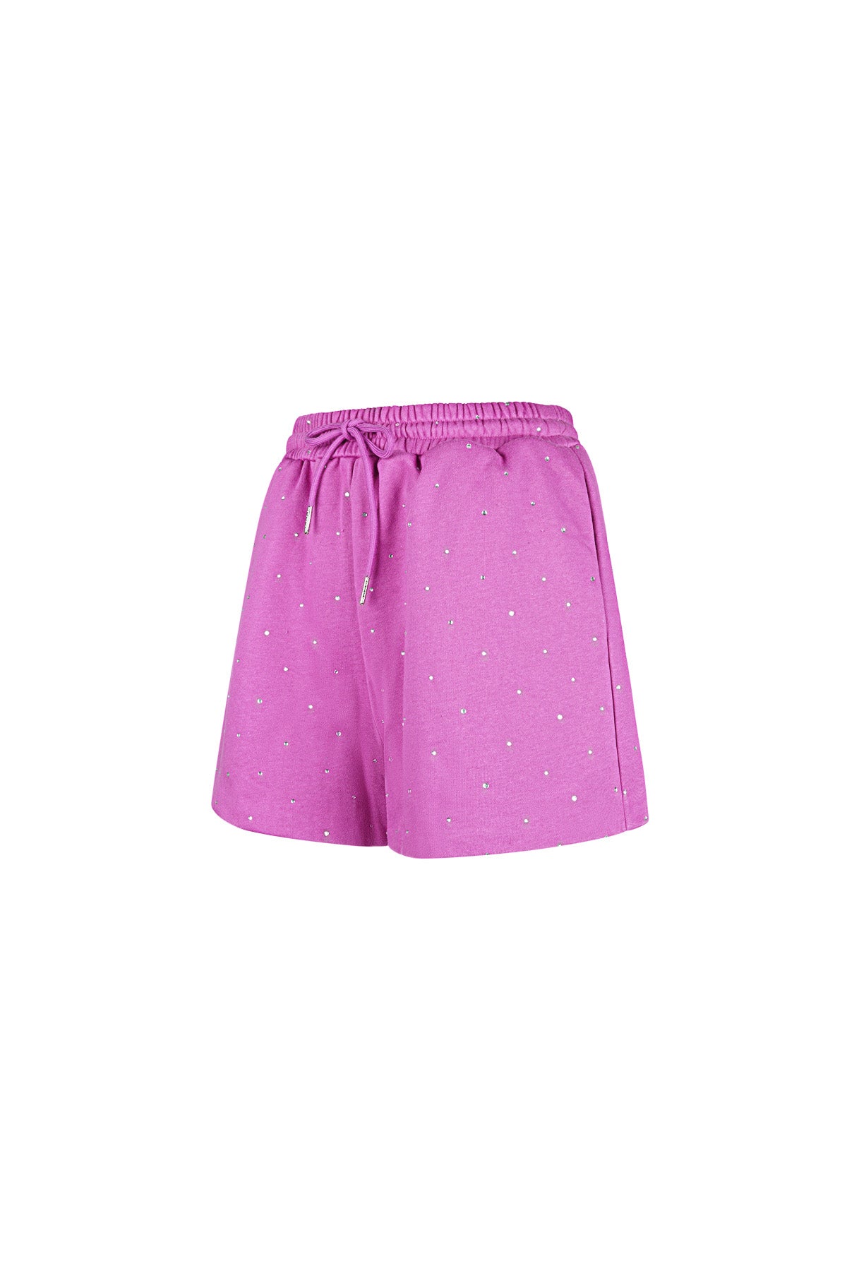 Jogging fabric shorts with studs