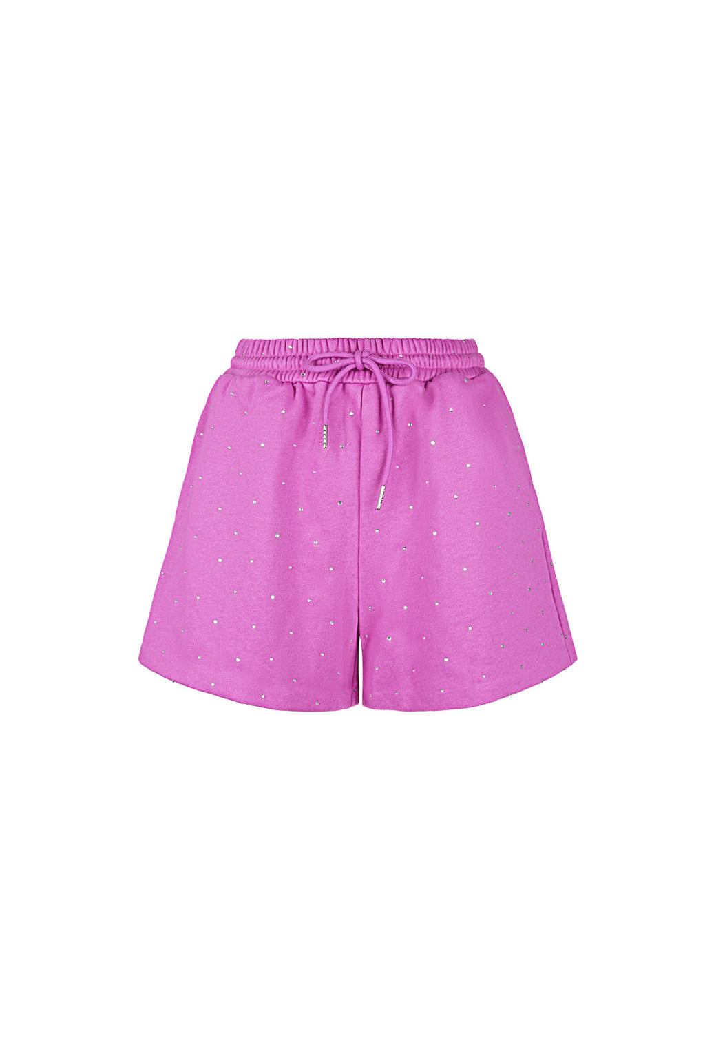 Jogging fabric shorts with studs