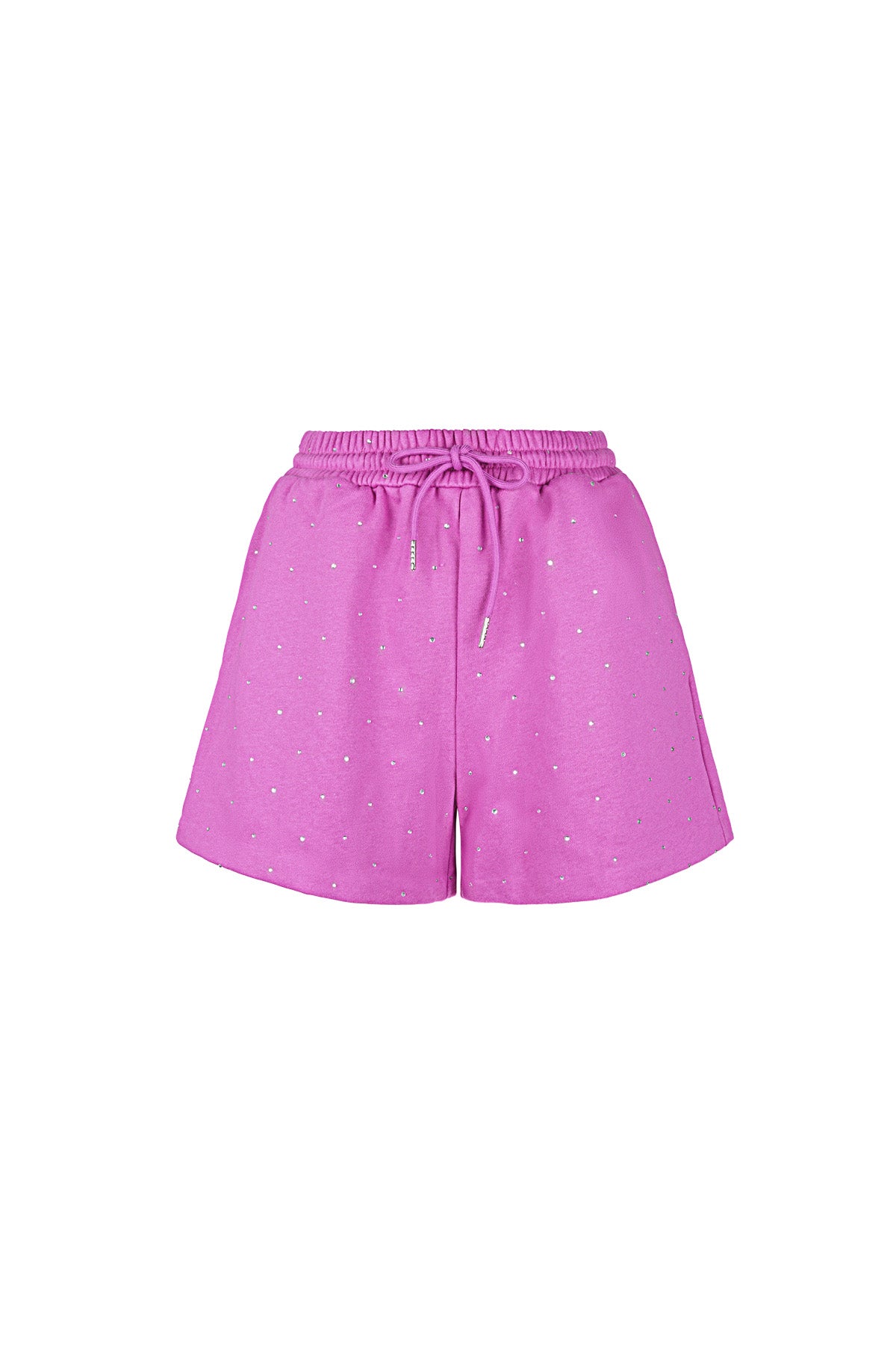 Jogging fabric shorts with studs