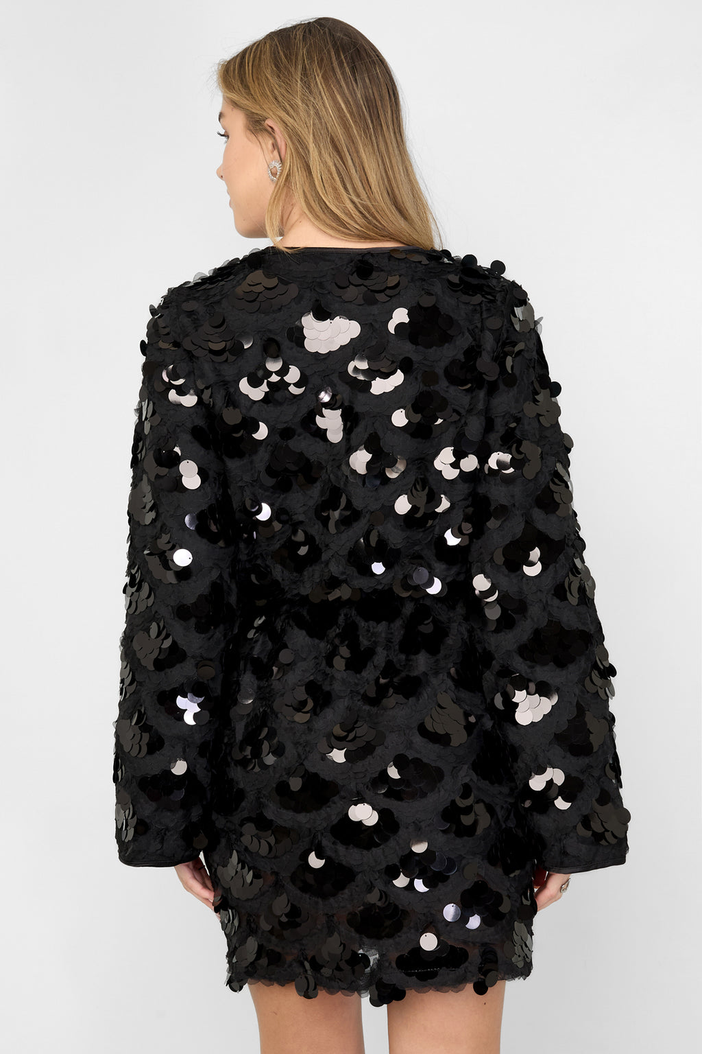 Polyester fiber (polyester) Mini dresses Sequins Elegant Fall/Winter  Clothes