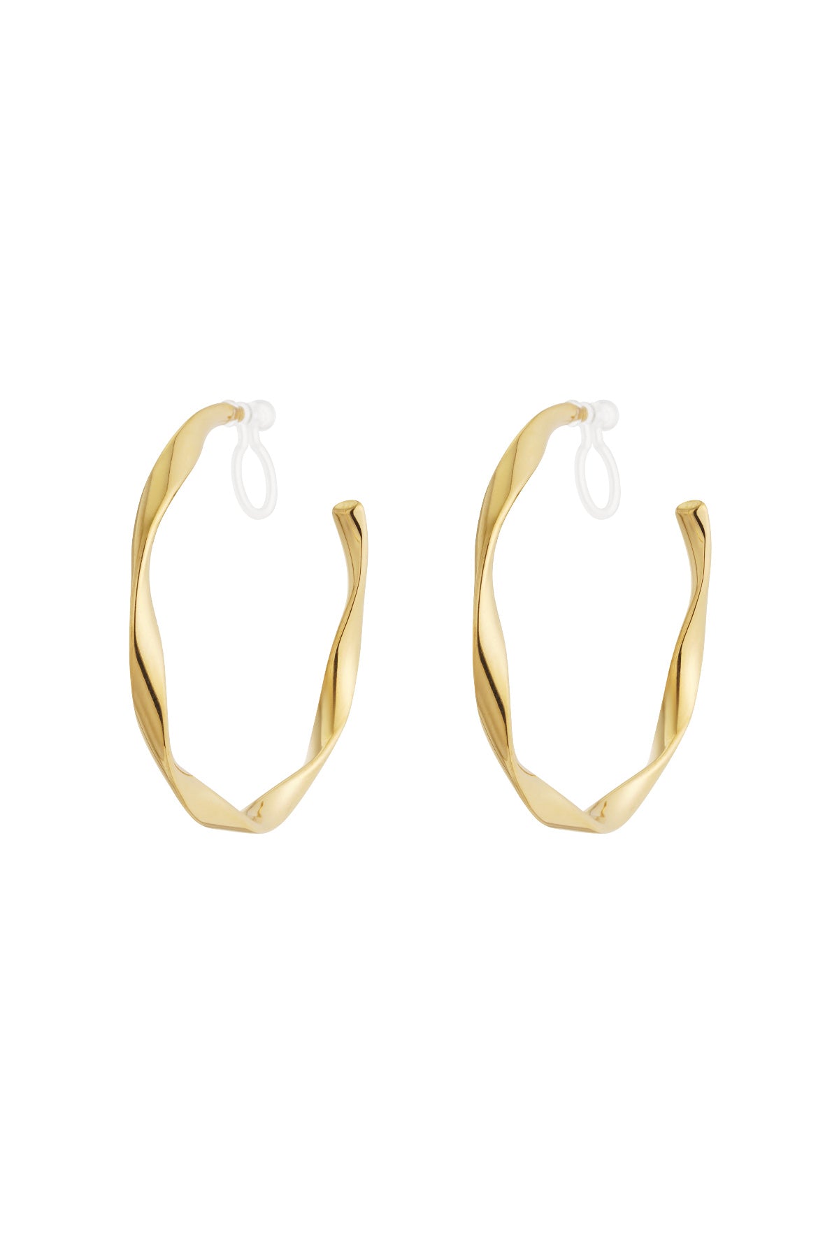 Twist Hoops Clip Earrings