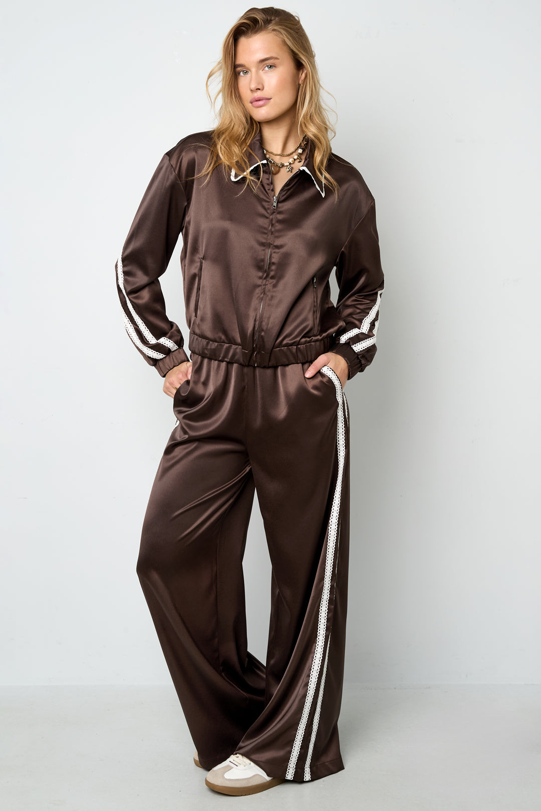 Satin Look Sporty Pants