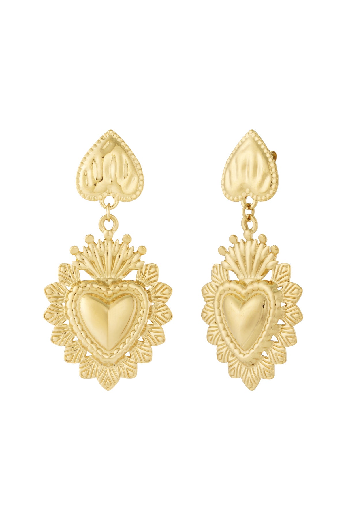 Upside down heart earrings