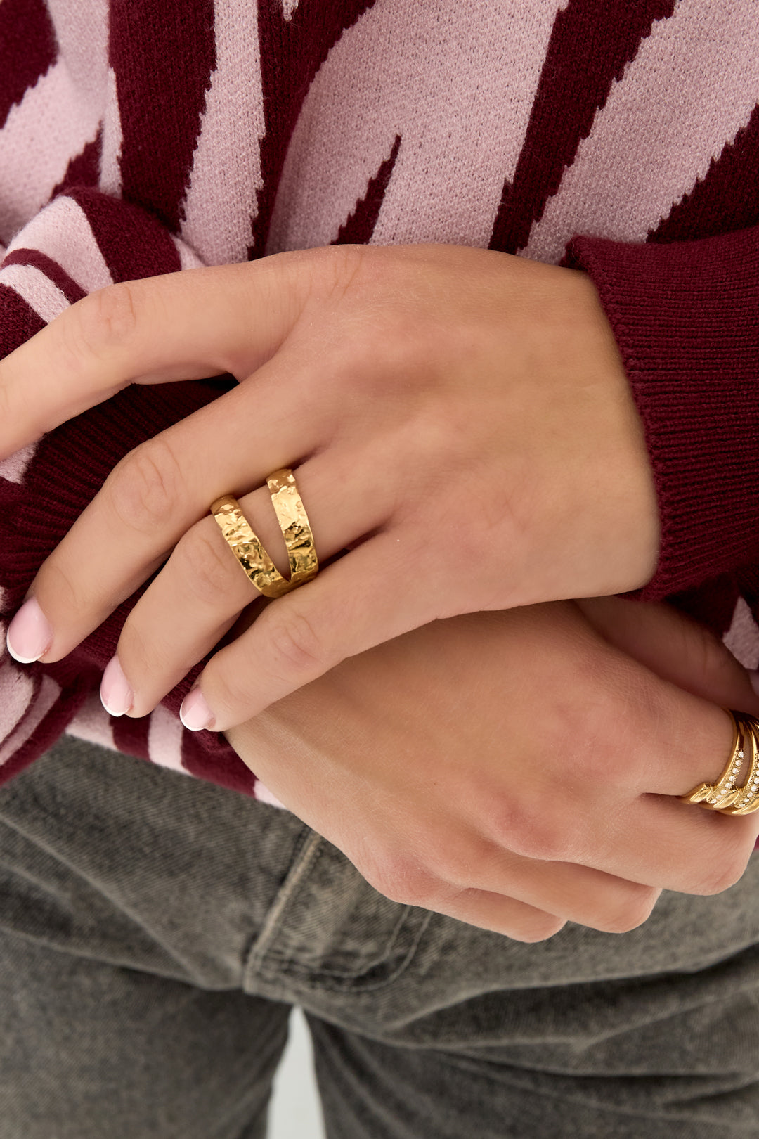 Textured double ring