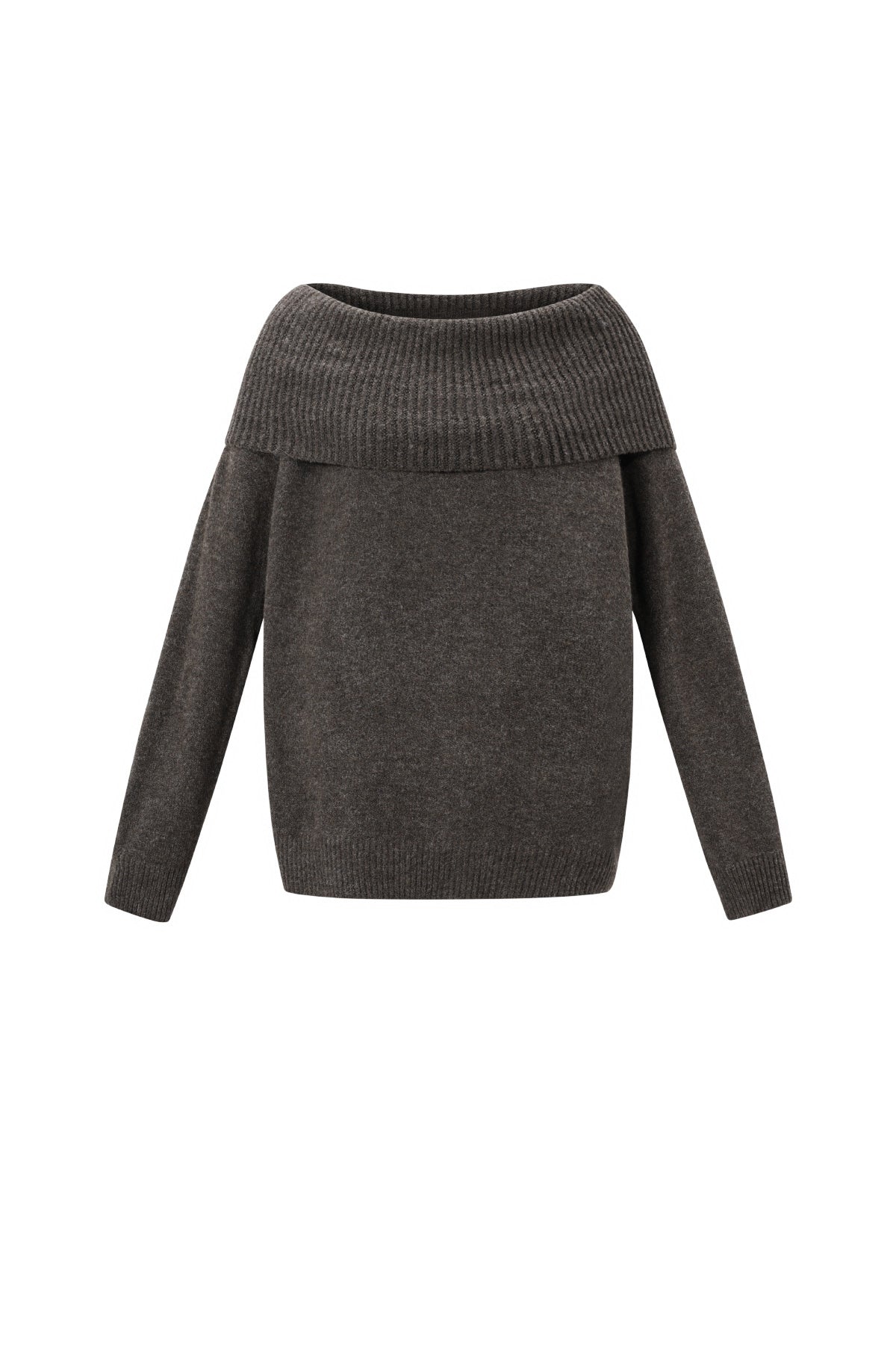 Off the shoulder basic sweater