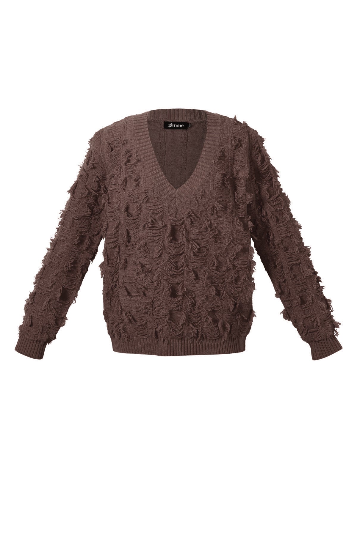 Vneck Fluffy Knit