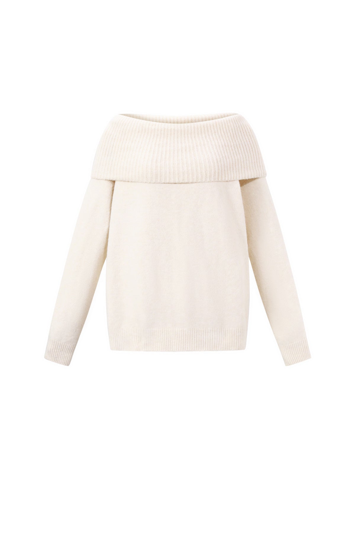 Off the shoulder basic sweater