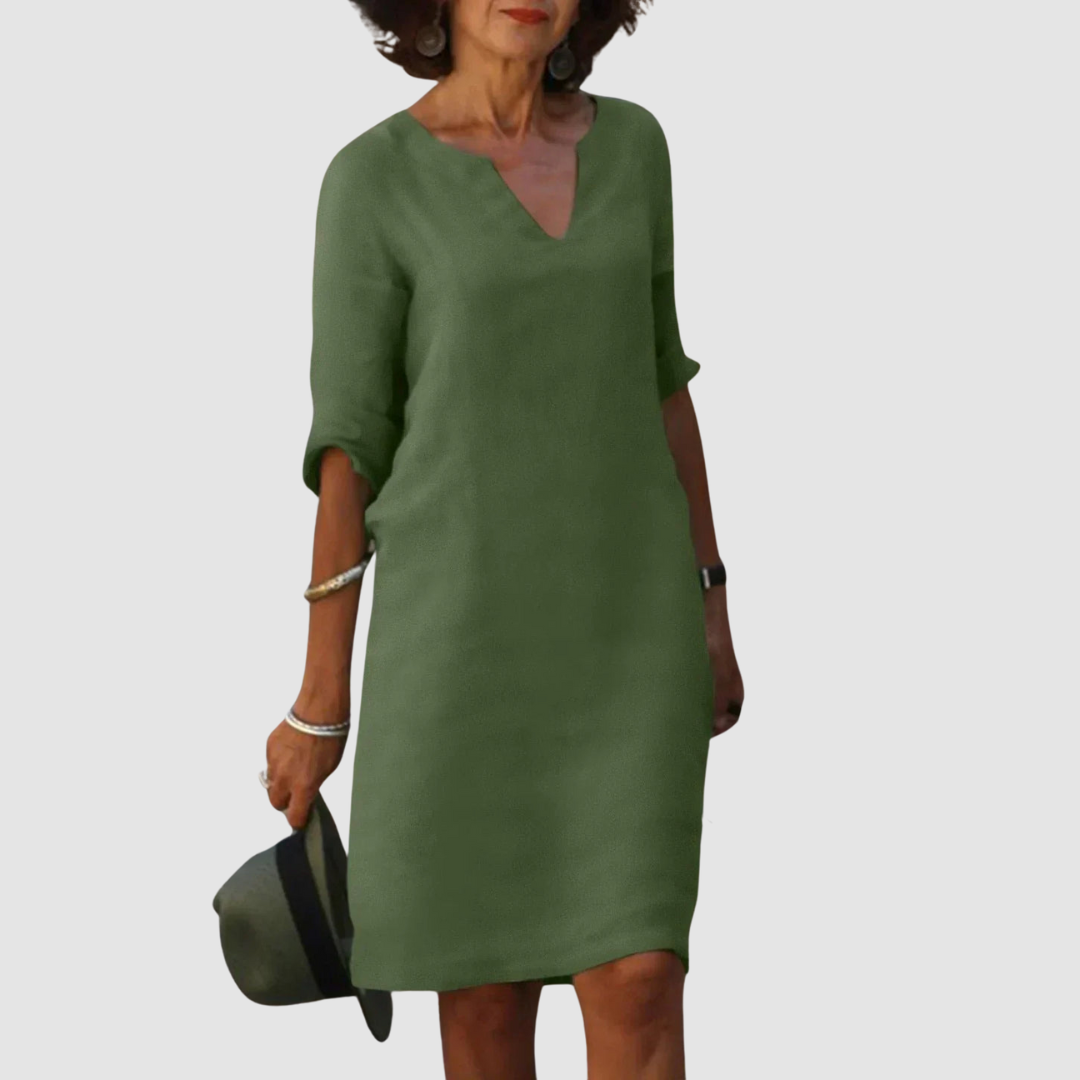 Marianne™ Elegant V-Neck Dress