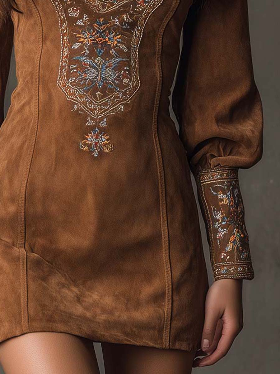 Hosanna™ Suede Mini Dress