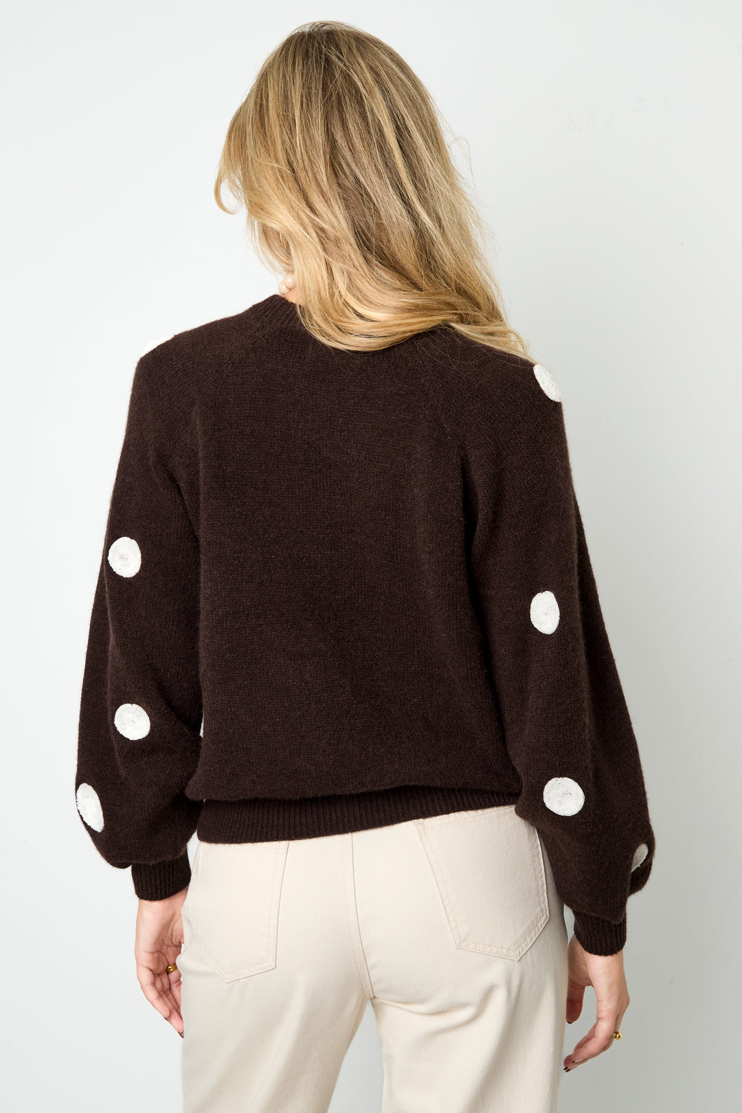 Polyester fiber (polyester) Knit sweaters Polka dots Casual Fall/Winter  Clothes