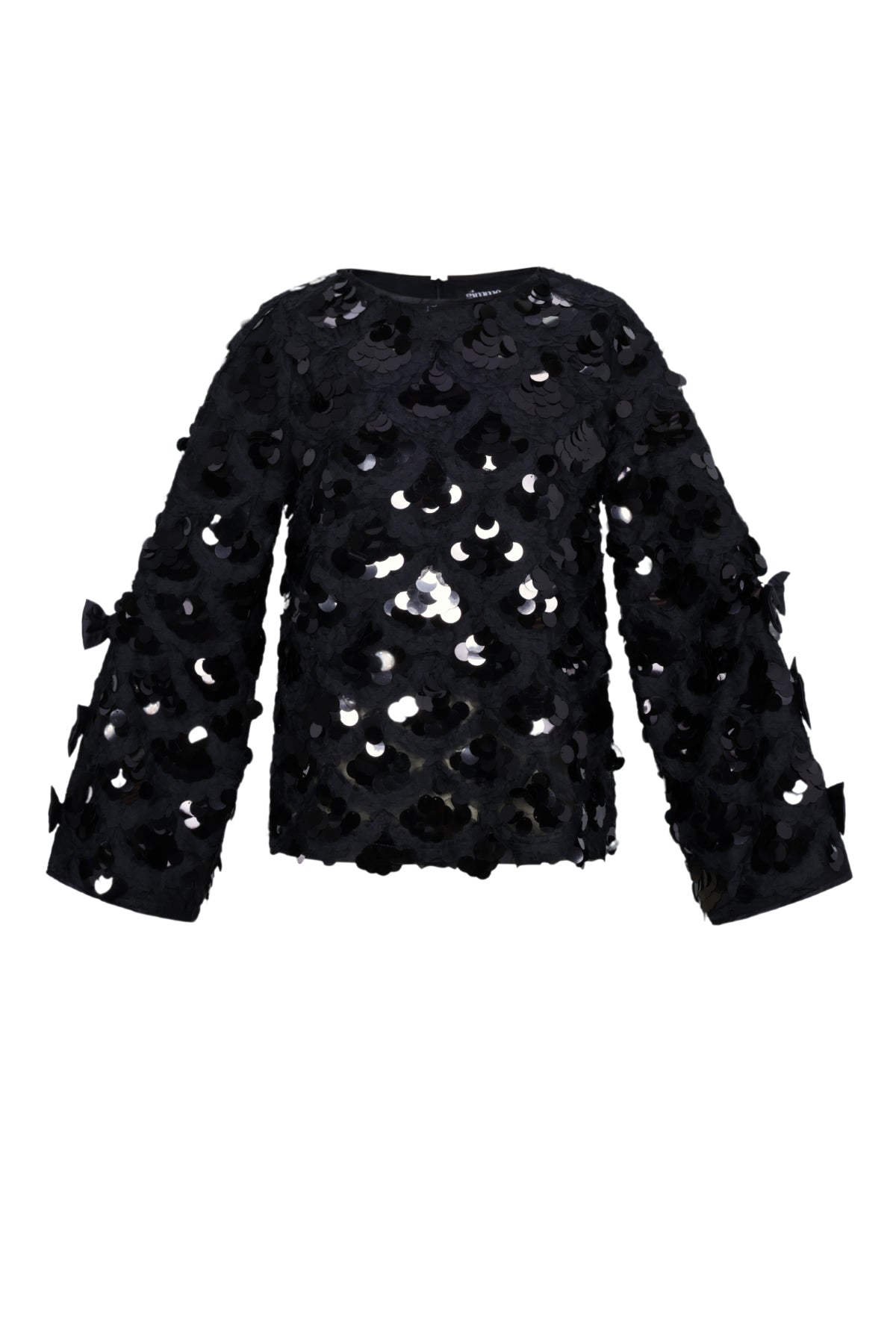 Polyester fiber (polyester) Long sleeve tops Sequins Elegant Fall/Winter  Clothes