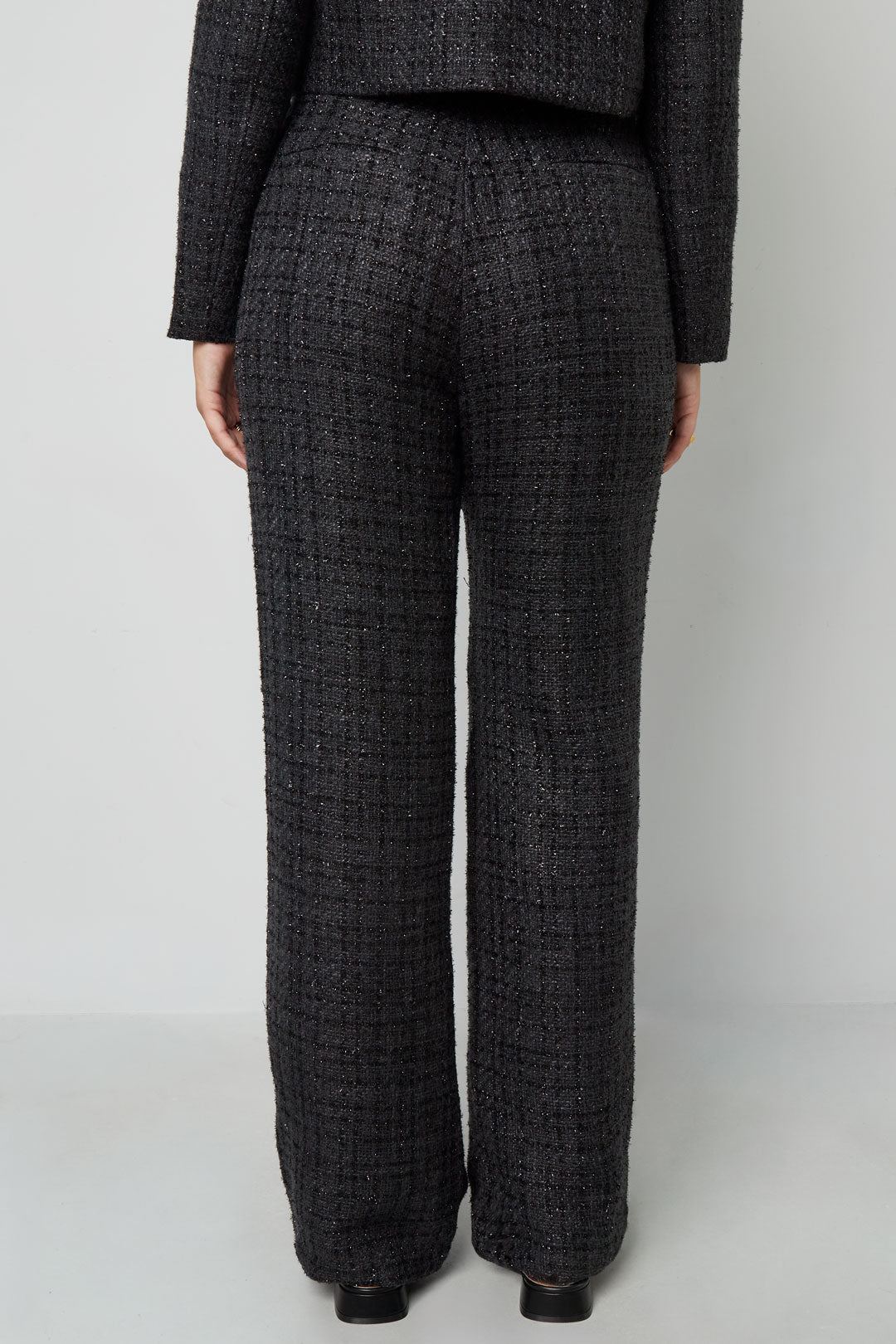 Polyester fiber (polyester) Straight pants Checkered Elegant Fall/Winter  Clothes