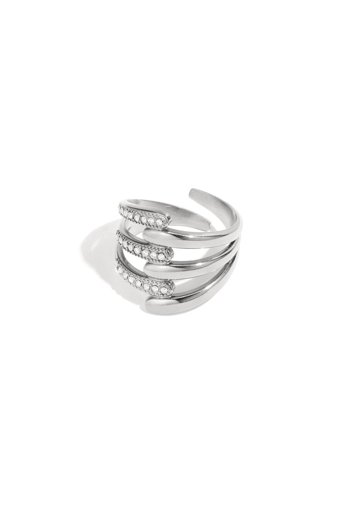 Stainless Steel Statement Rings lines Casual Daily Simple Series Women's jewelry