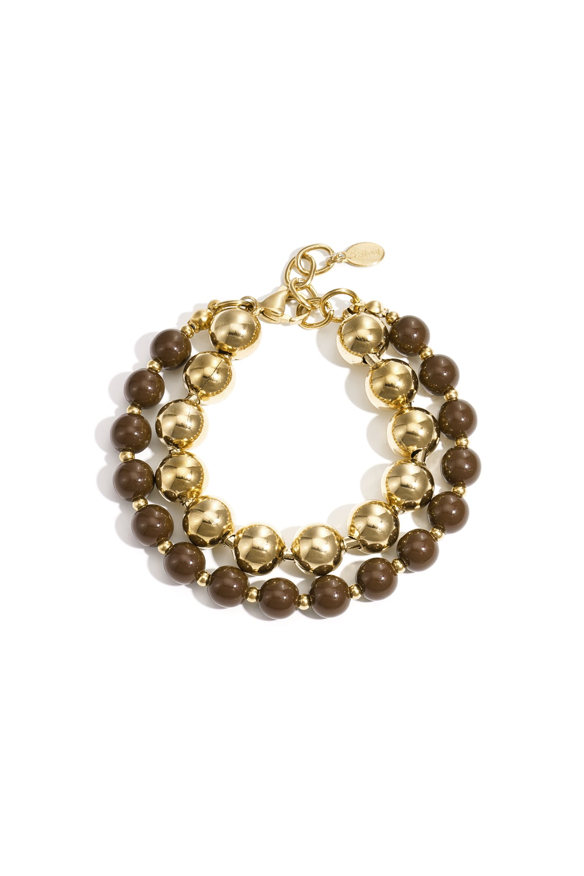 Stainless Steel Beaded Bracelets Beads Casual Daily Simple Series Women's jewelry