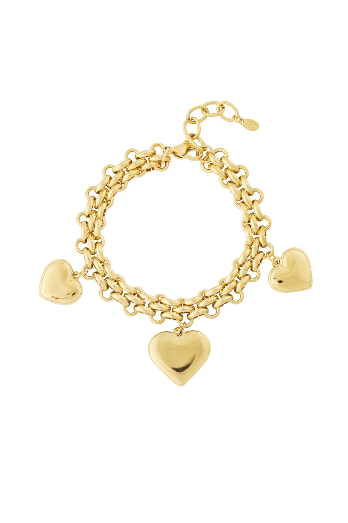 Trio bold heart Bracelet