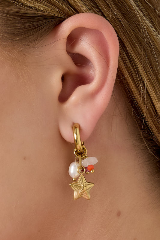 Stainless Steel Drop Earrings Star Casual Daily Simple Series Women's jewelry