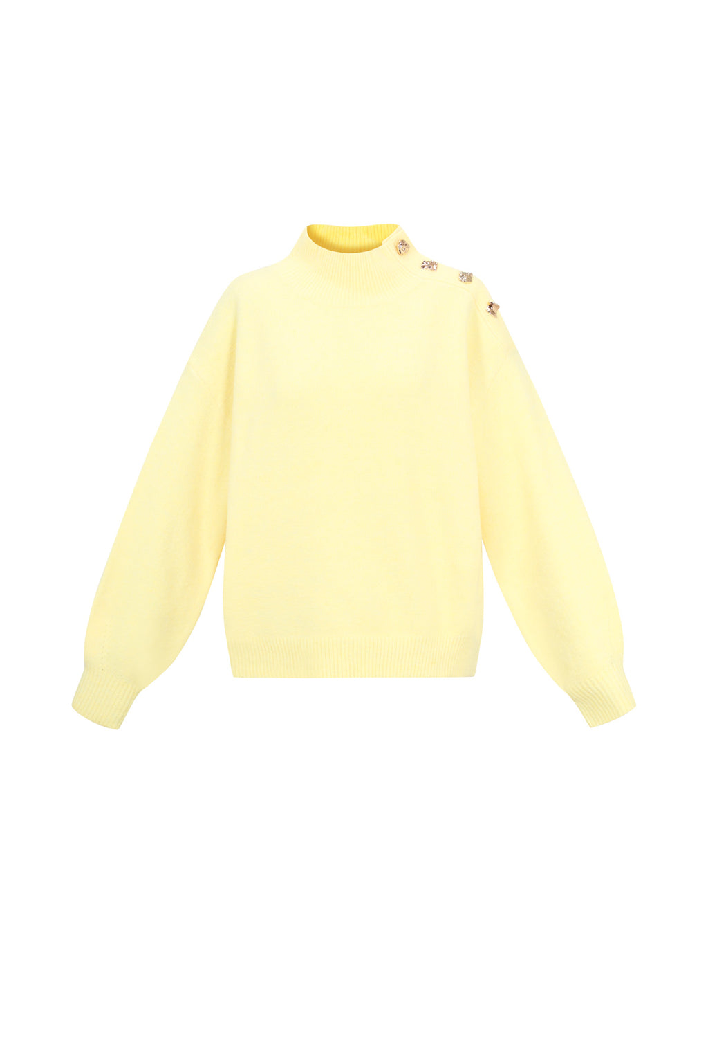 Sweater with buttons on the shoulder