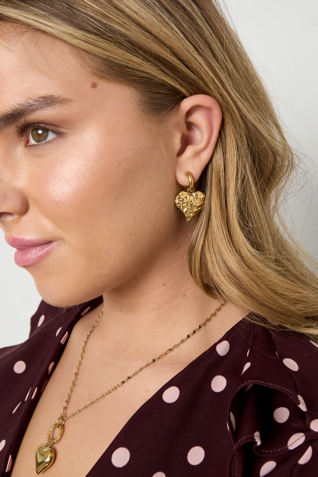 Textured Hearts earrings