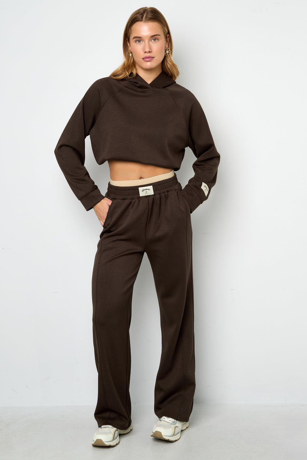 Polyester fiber (polyester) Straight pants Solid color Sporty All Fit  Clothes