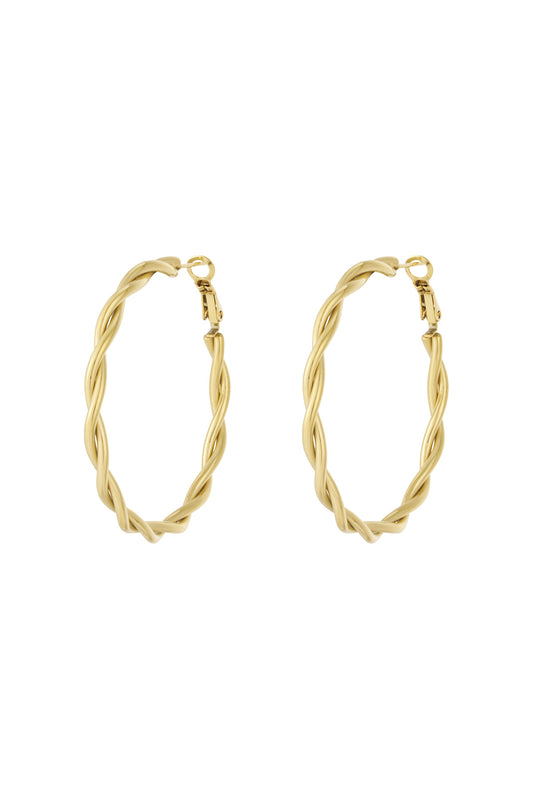 Twisted hoop earrings M