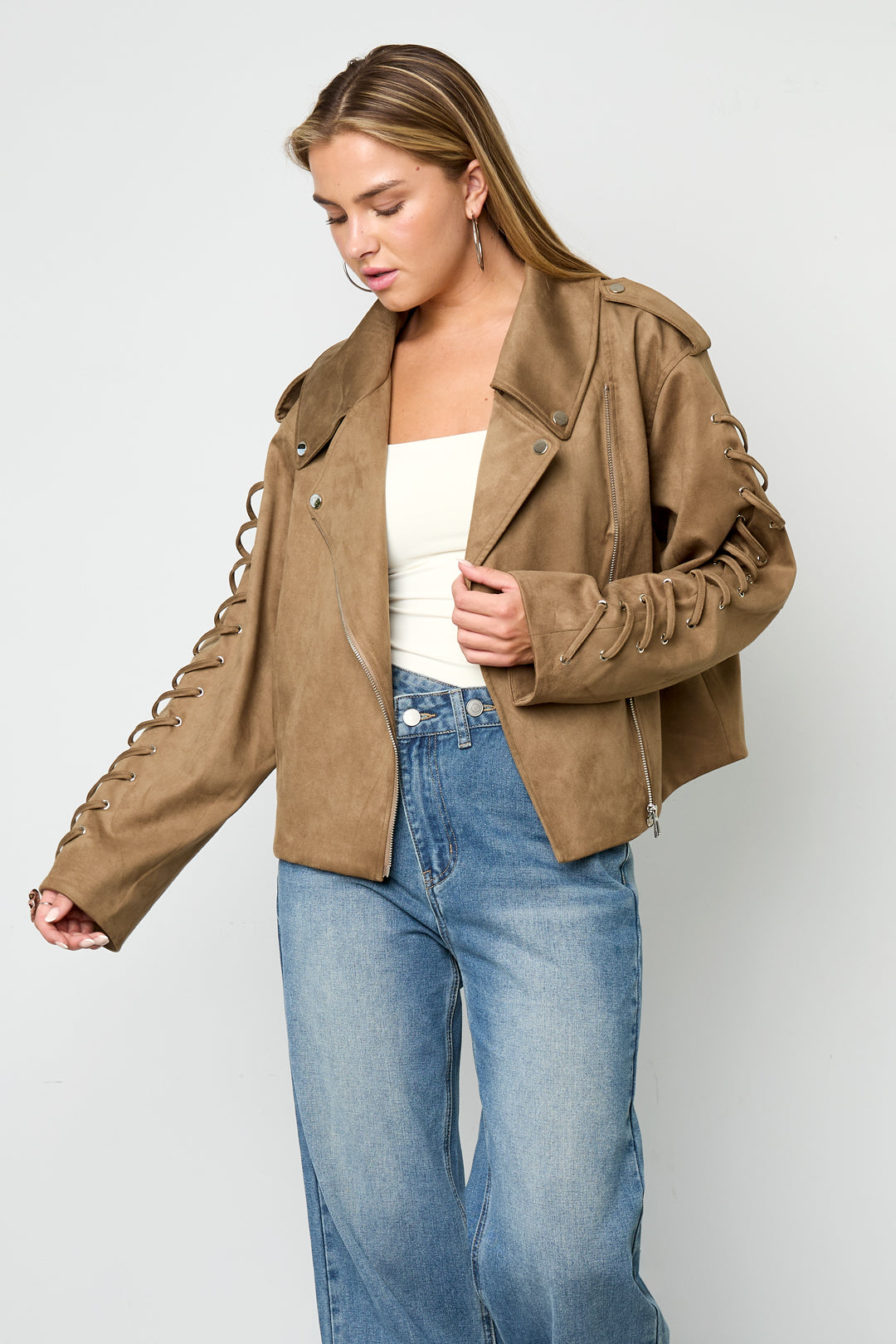 Laced Suede Jacket